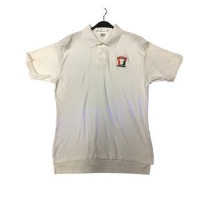 Mens Large University Of Miami Hurricanes Polo